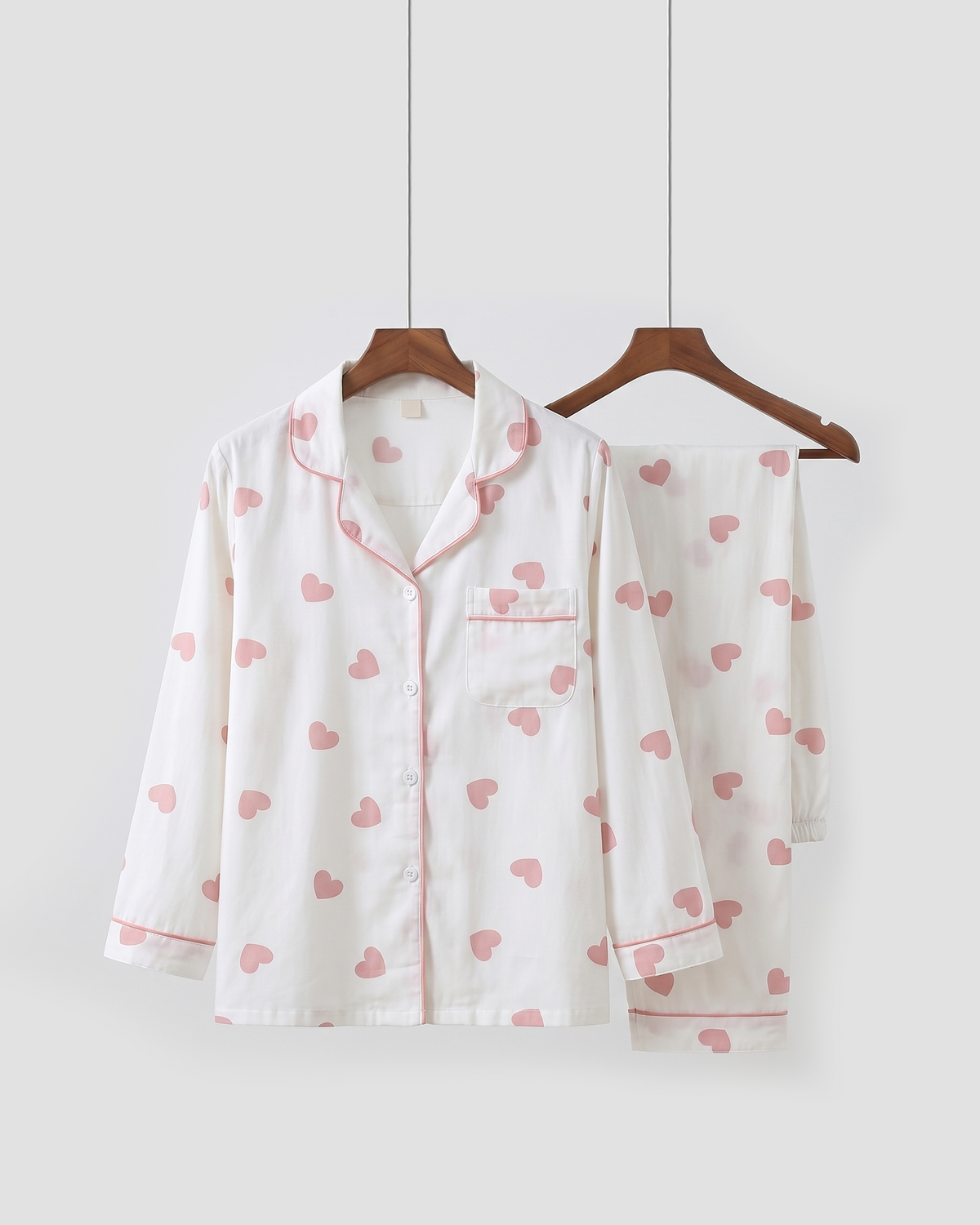 Mallowfern 100% Cotton Classic Pajama - White