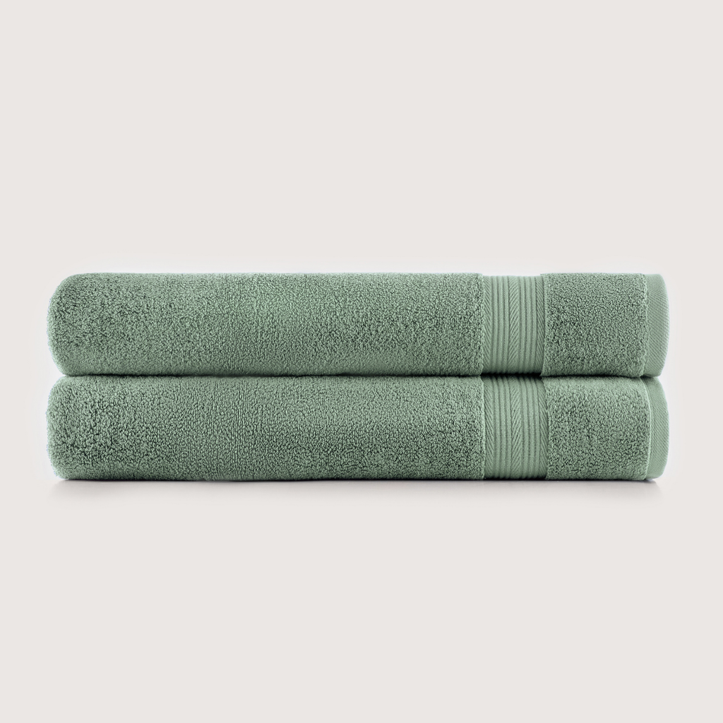 Mallowfern Ultrasoft Bath Sheets 2-Pack - Sage
