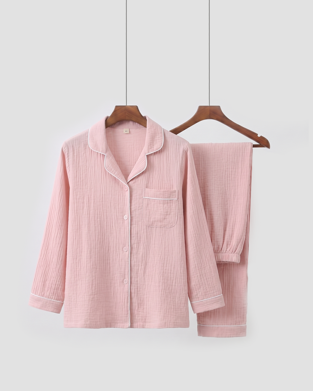 Mallowfern Long Sleeve Muslin Pajama - Pink