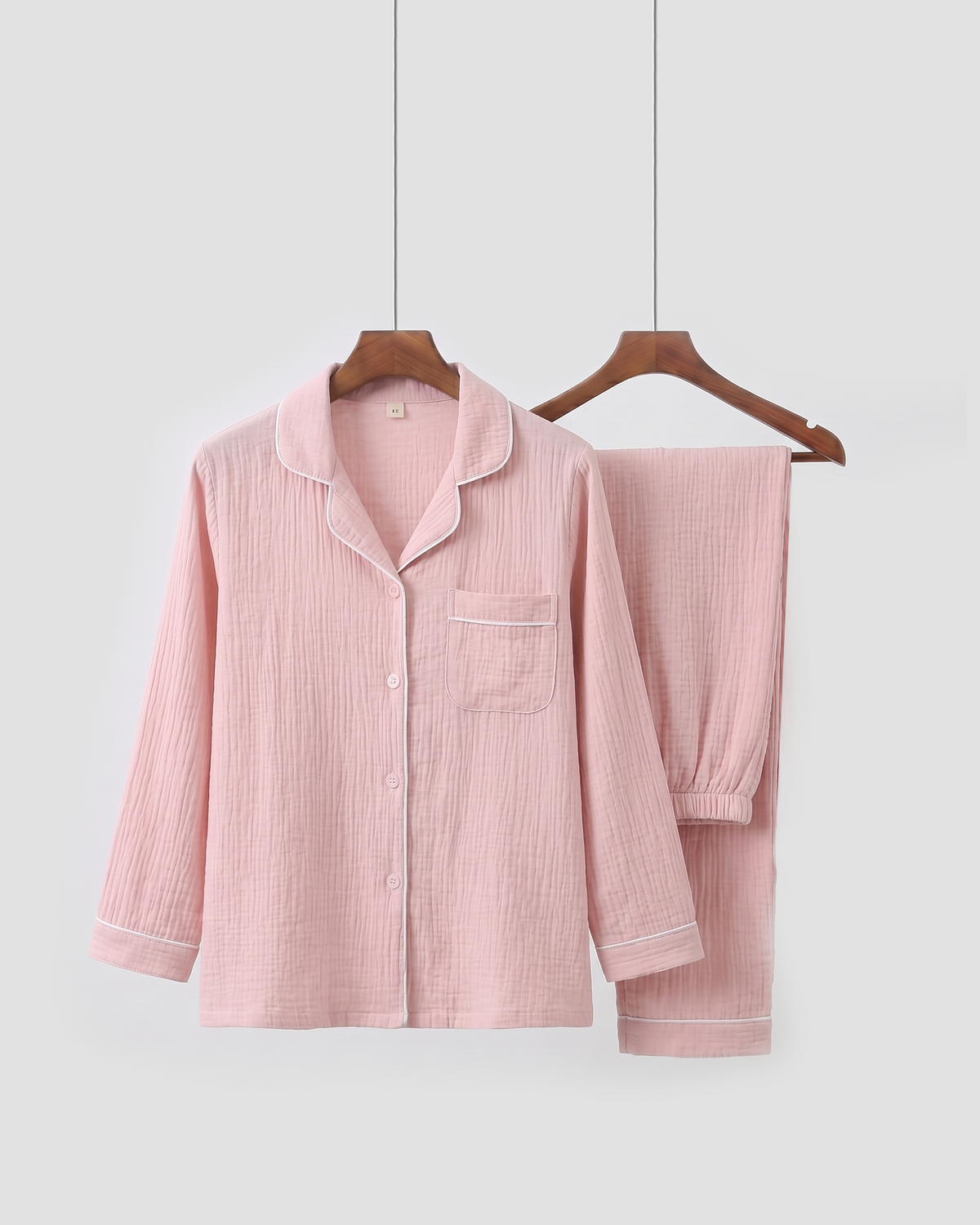 Mallowfern Long Sleeve Muslin Pajama - Pink
