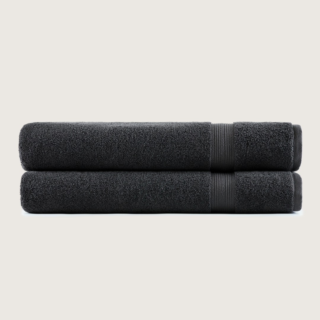 Mallowfern Ultrasoft Bath Sheets 2-Pack - Charcoal