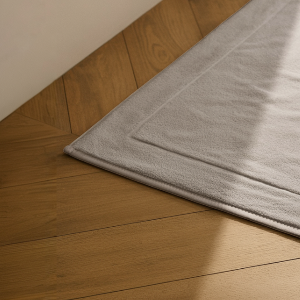 Mallowfern Cotton Bath Mat - Stone Grey