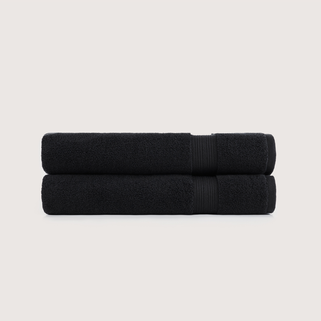 Mallowfern Ultrasoft Bath Towels 2-Pack - Midnight Black