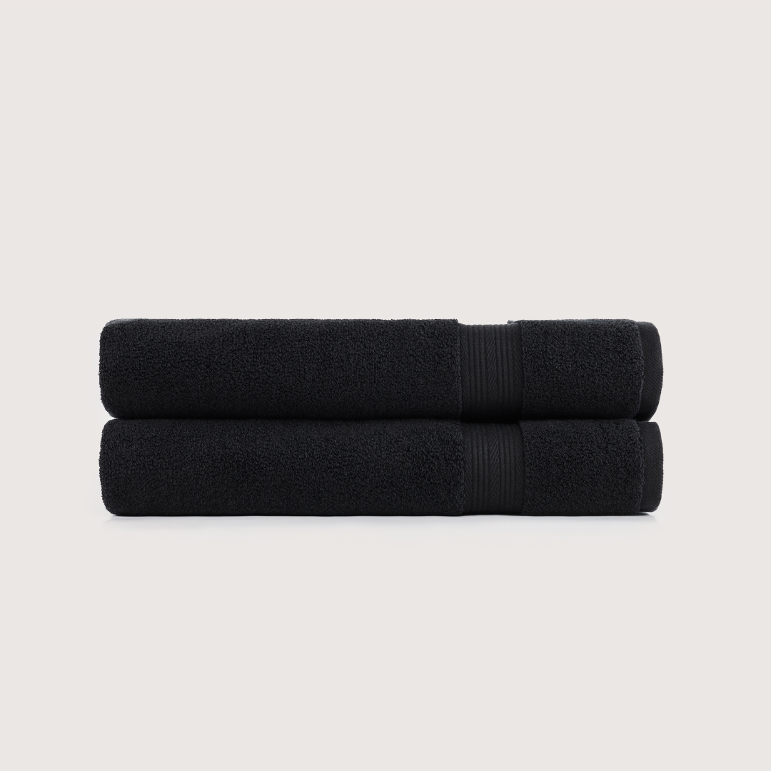 Mallowfern Ultrasoft Bath Towels 2-Pack - Midnight Black