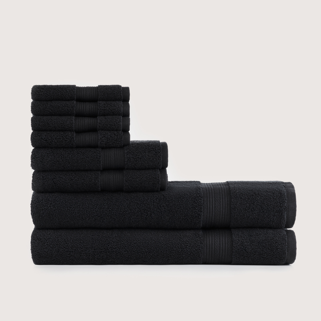Mallowfern Ultrasoft Bath Bundle 8pc - Midnight Black