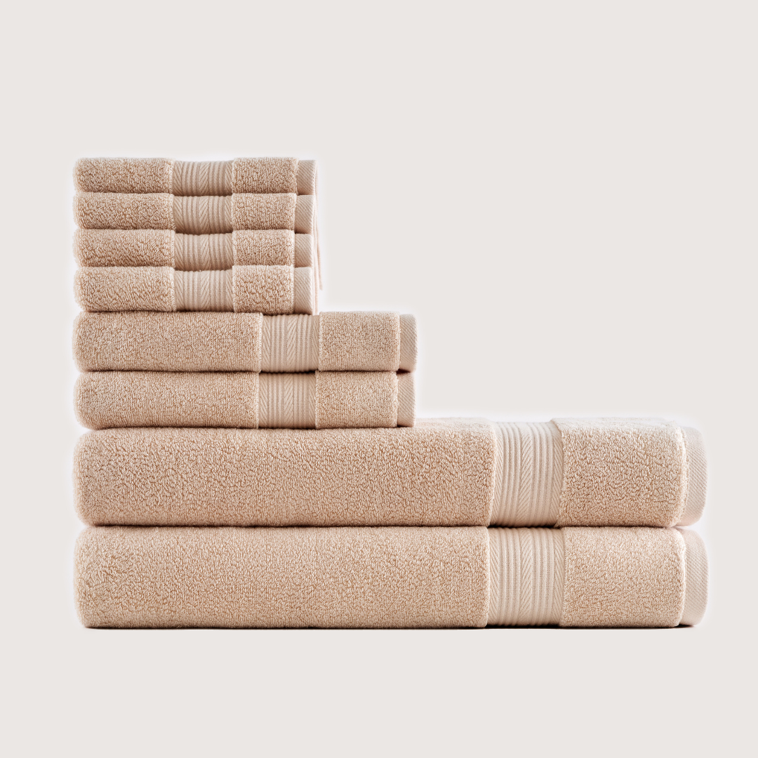 Mallowfern Ultrasoft Bath Bundle 8pc - Sand