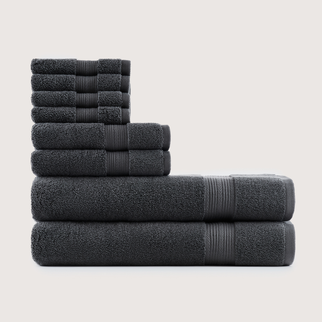 Mallowfern Ultrasoft Bath Bundle 8pc - Charcoal