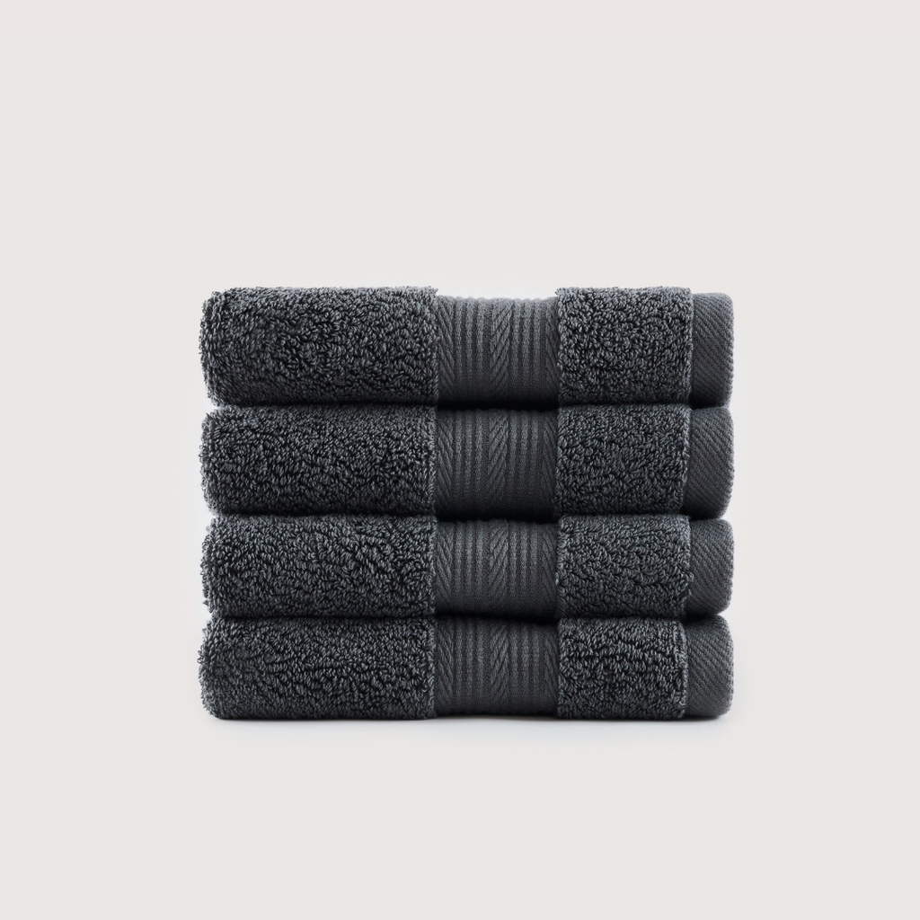 Mallowfern Ultrasoft Washcloths 4-Pack - Charcoal