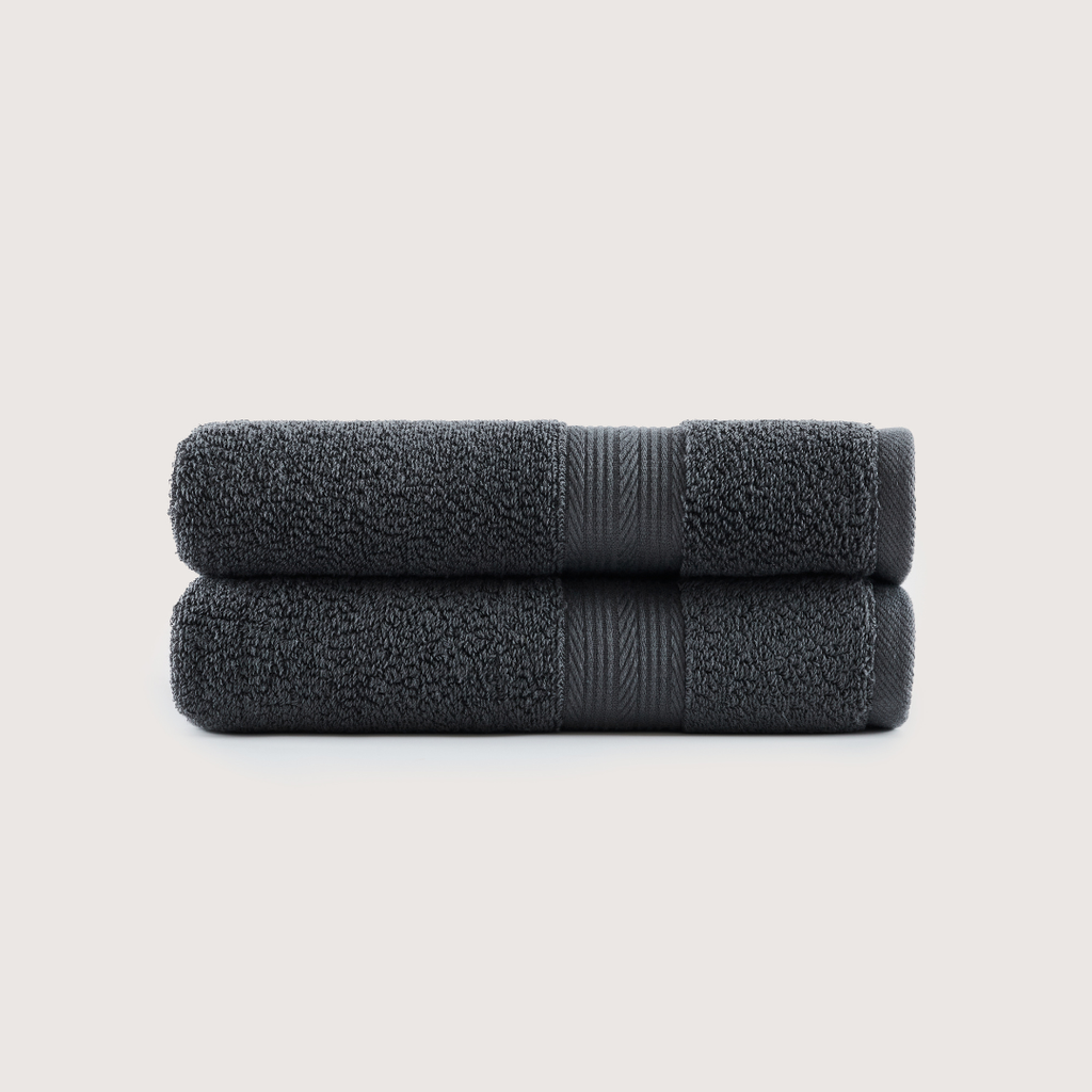 Mallowfern Ultrasoft Hand Towels 2-Pack - Charcoal