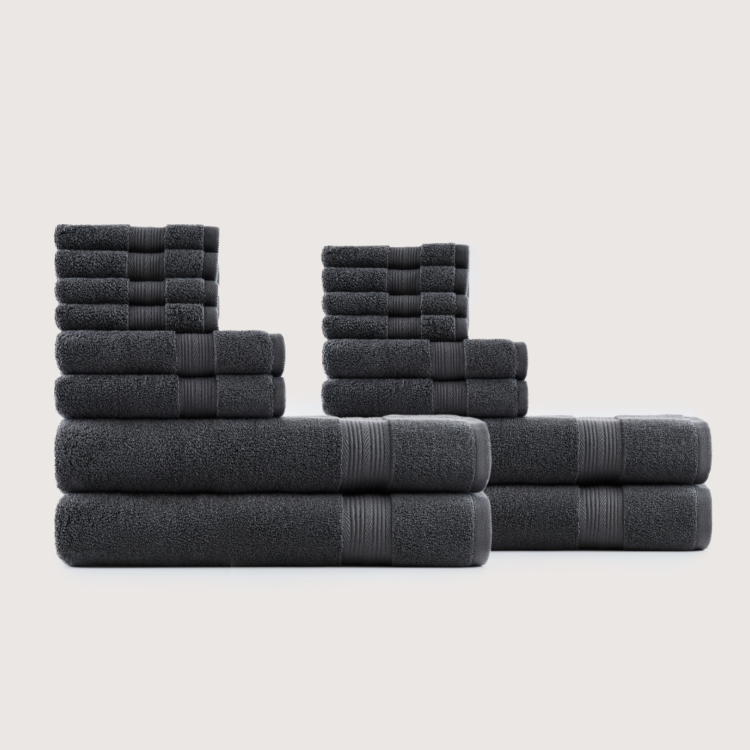 Mallowfern Ultrasoft Family Bundle 16pc - Charcoal