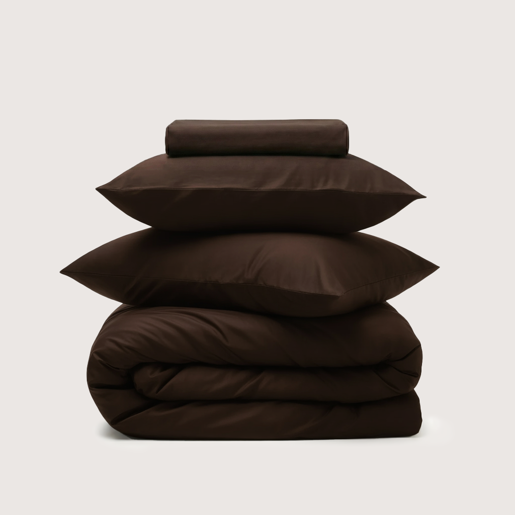 Mallowfern Luxe Cotton Sheet Set - Espresso Brown