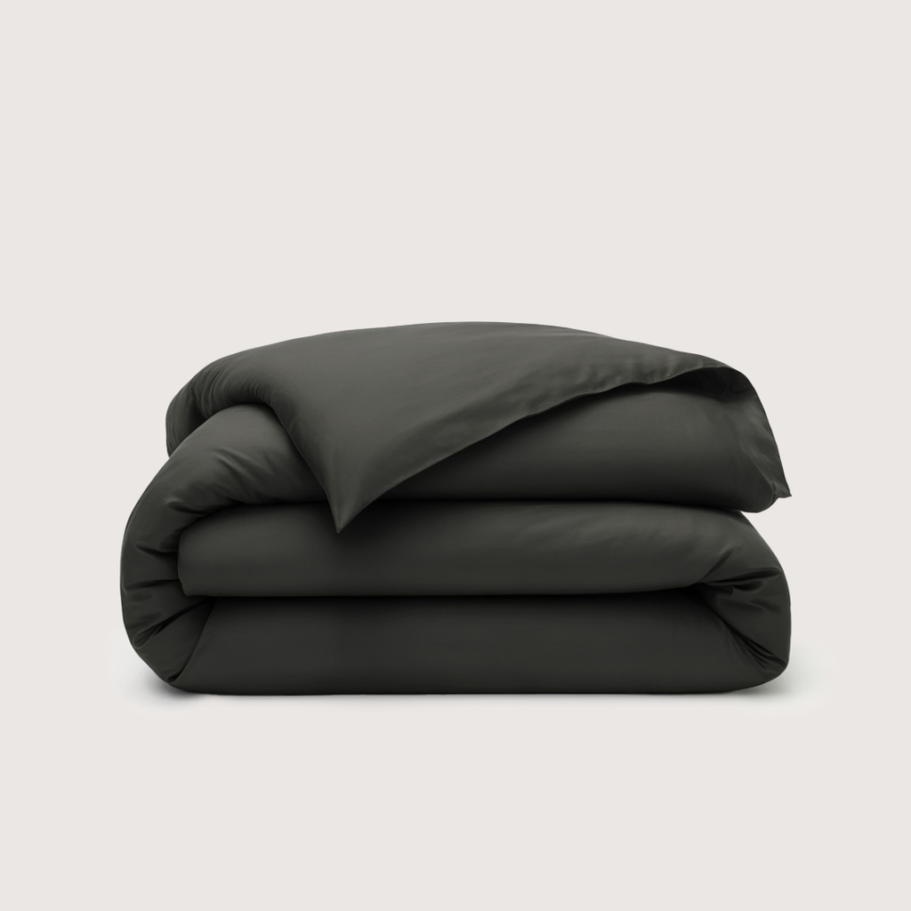 Mallowfern Eucalyptus Duvet Cover - Midnight Black