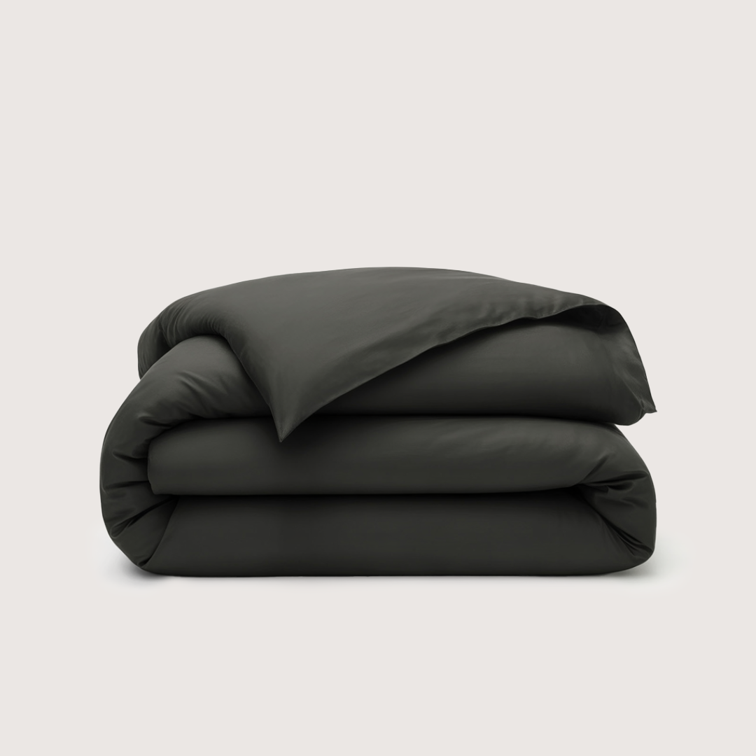 Mallowfern Eucalyptus Duvet Cover - Midnight Black