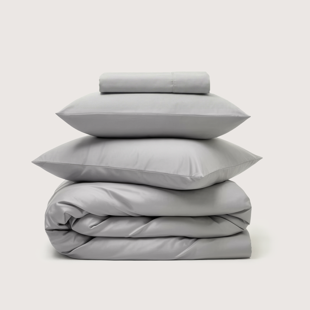 Mallowfern Luxe Cotton Sheet Set - Stone Grey