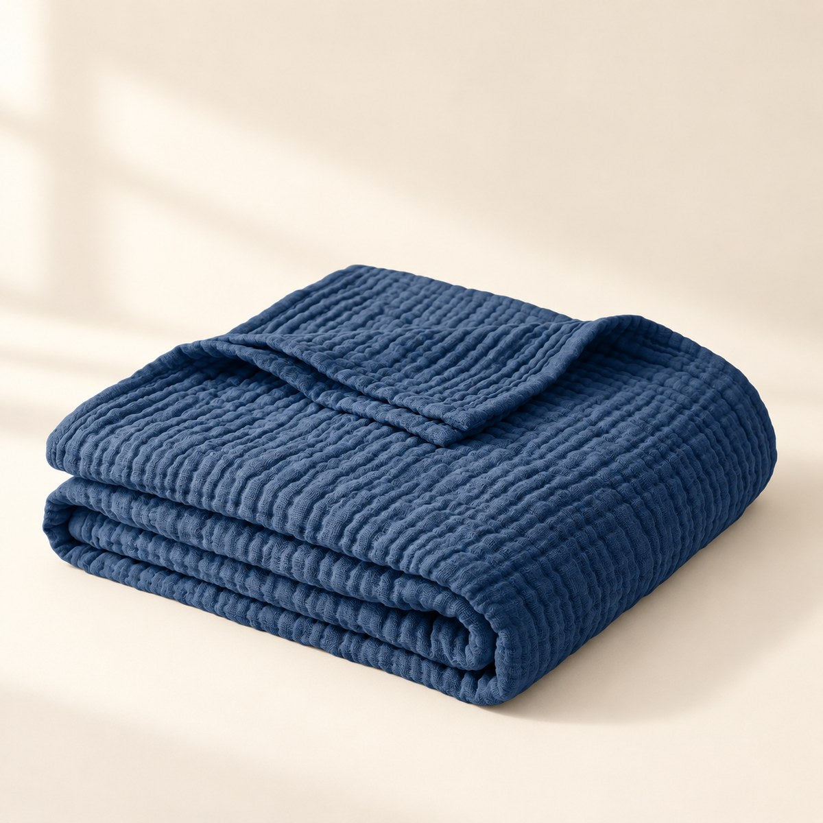 6-Layer Muslin Cotton Blanket in Blue