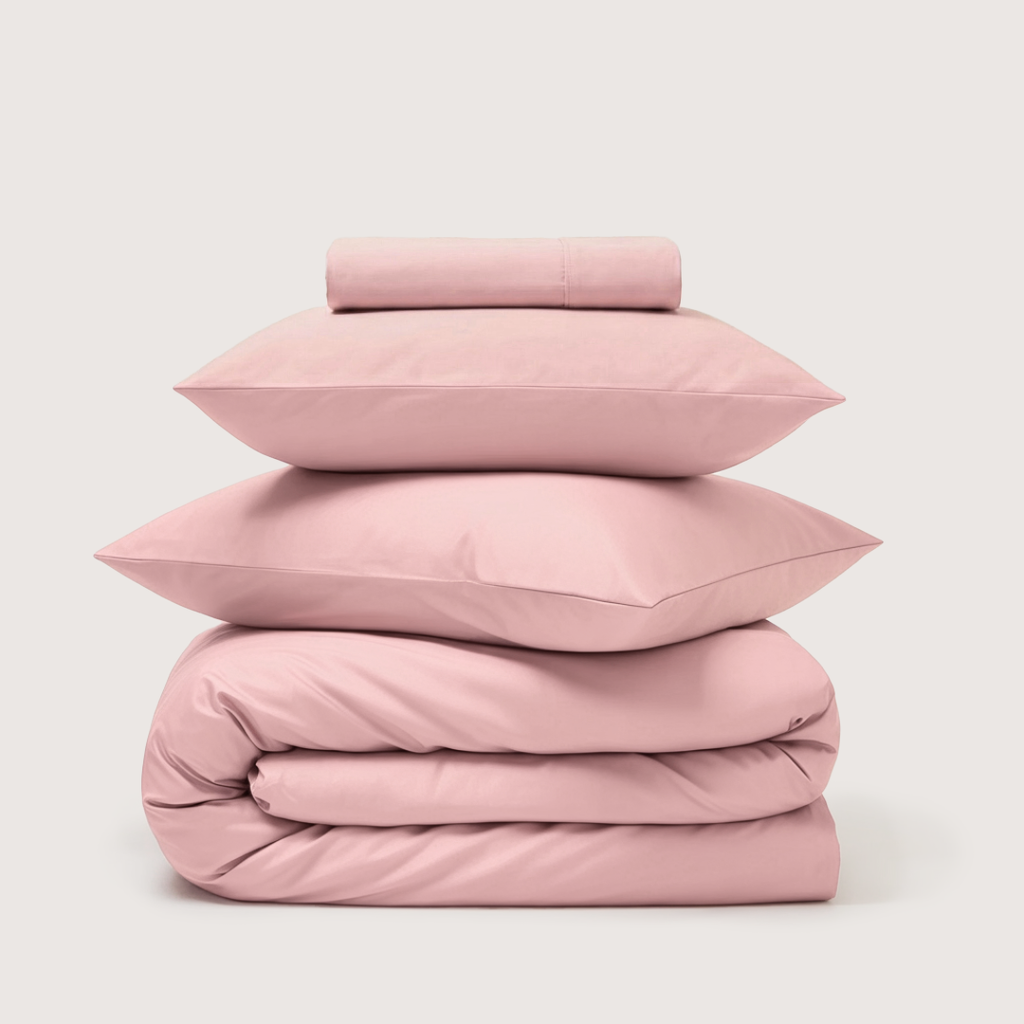 Mallowfern Luxe Cotton Sheet Set - Coral Pink