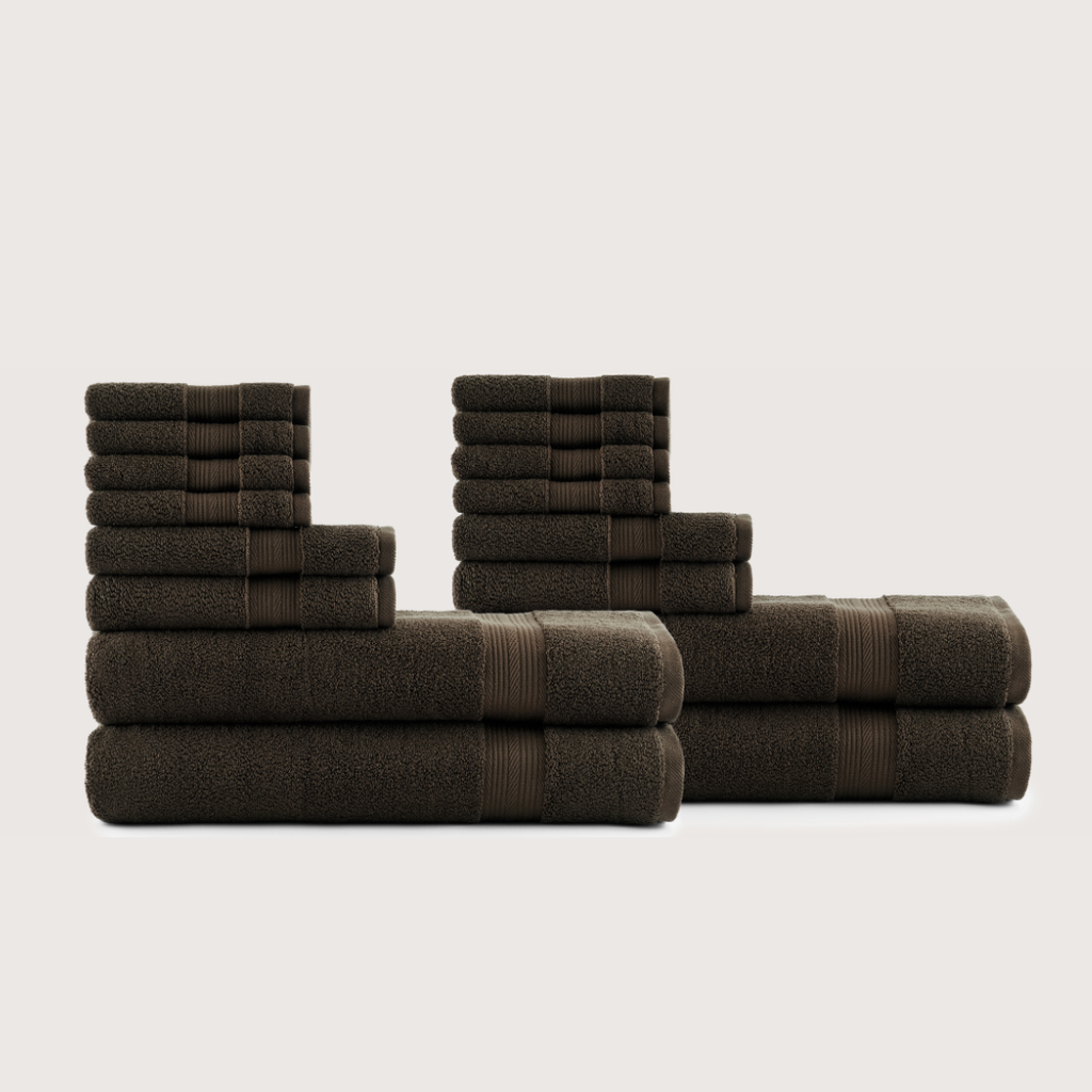 Mallowfern Ultrasoft Family Bundle 16pc - Espresso Brown