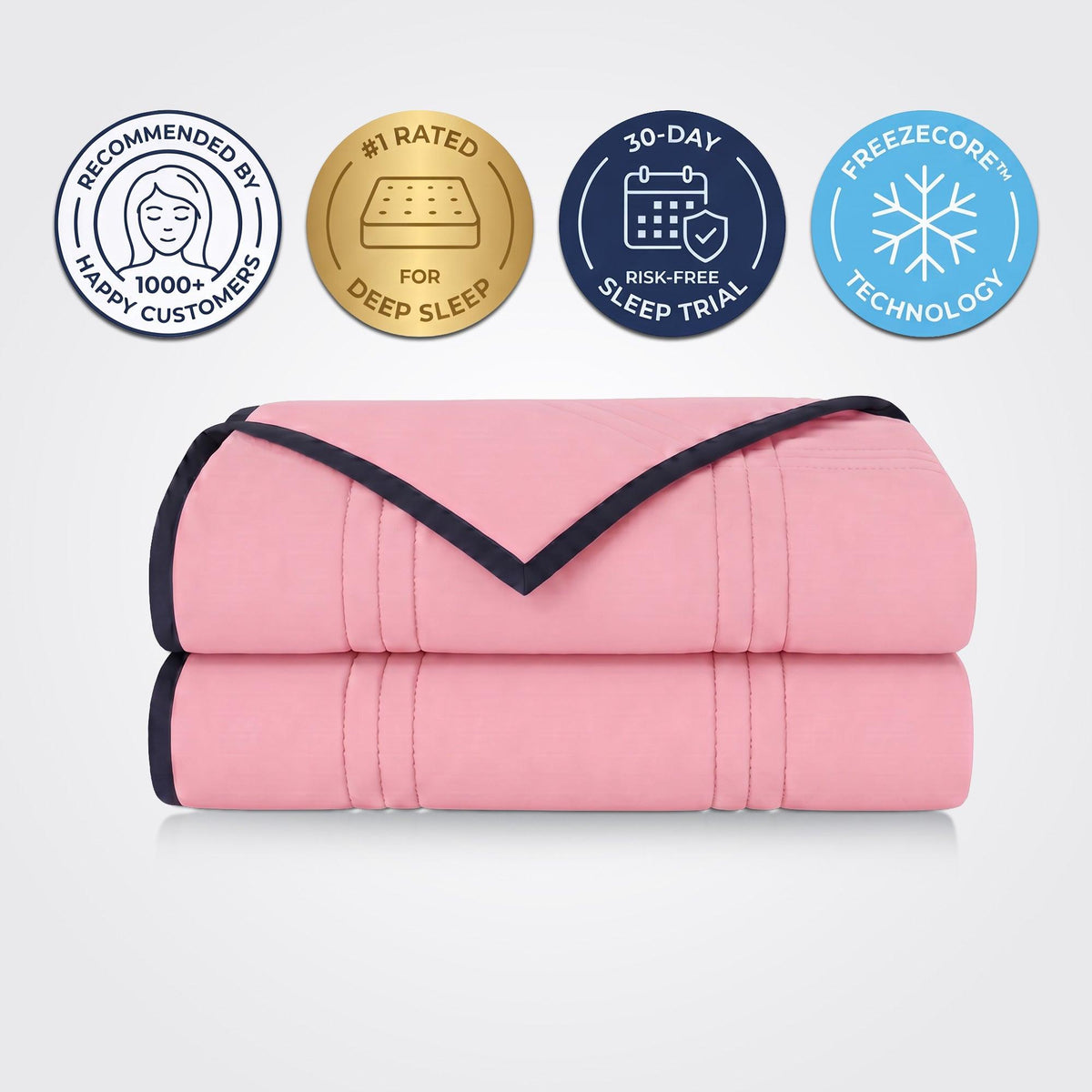 Mallowfern Reversible Cooling Comforter - Blushing Pink