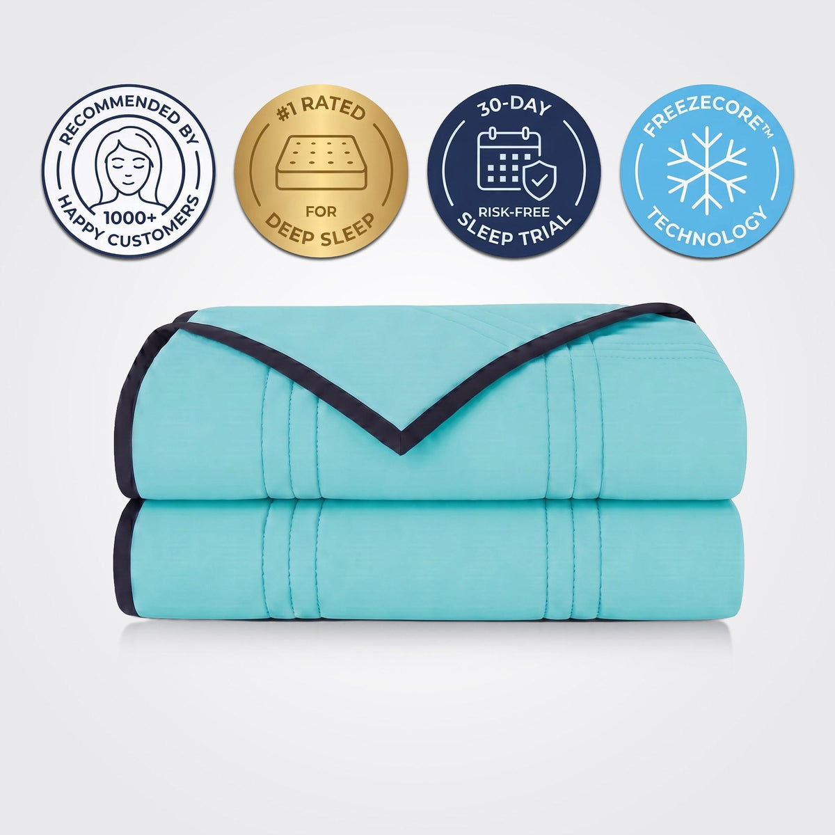 Mallowfern Reversible Cooling Comforter - Minty Green