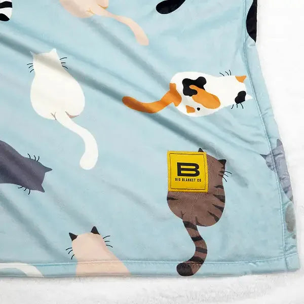 Mallowfern Sherpa Throw Blanket - Cats