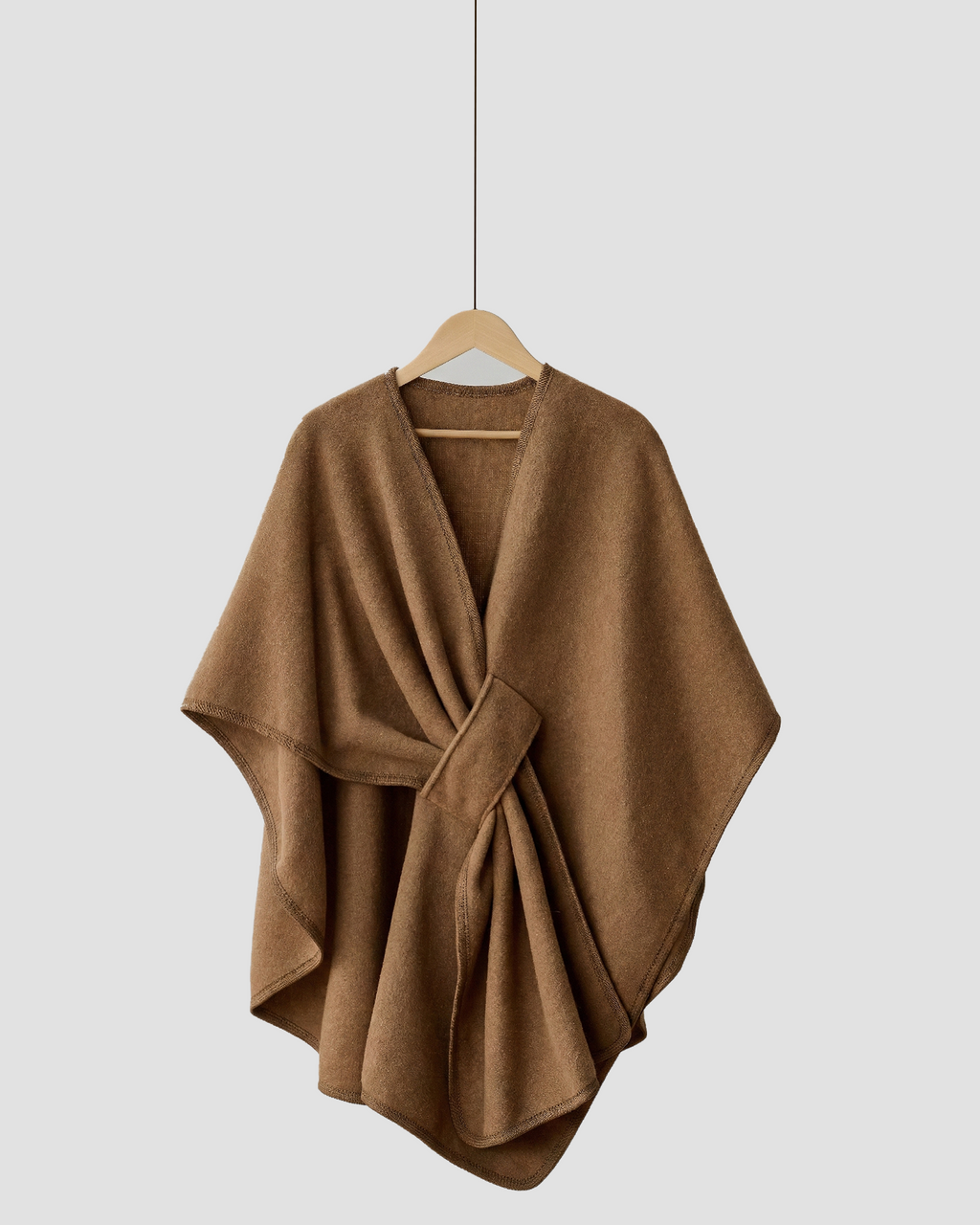 Mallowfern Fleece Drape Shawl - Camel
