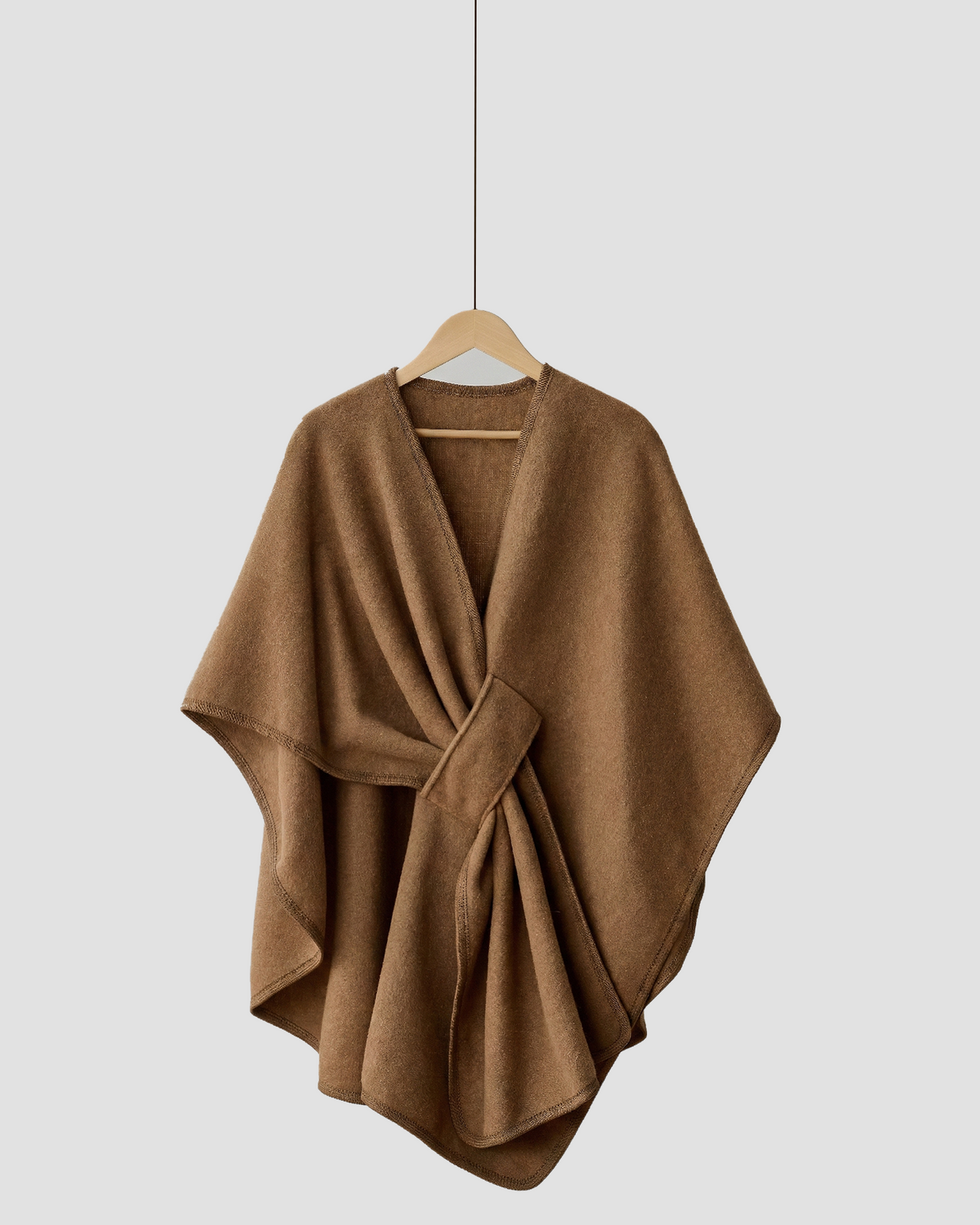 Mallowfern Fleece Drape Shawl - Camel