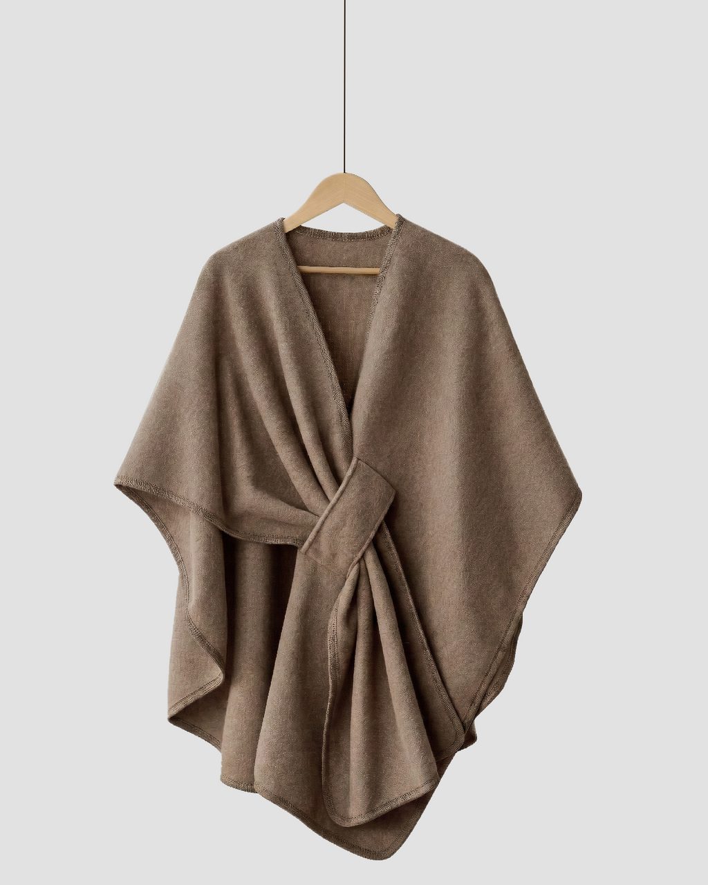Mallowfern Fleece Drape Shawl - Khaki