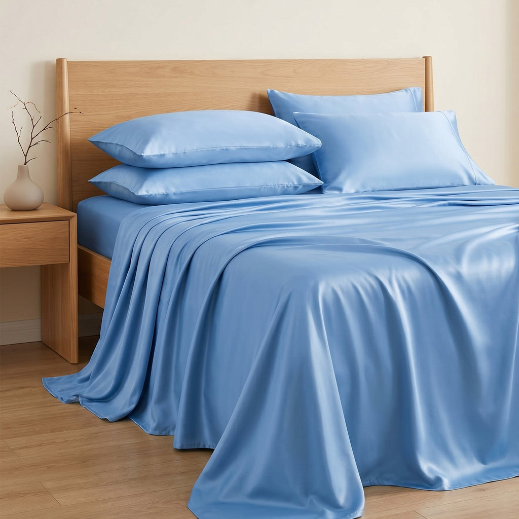 Mallowfern Cooling Bamboo Sheet Set - Sky Mist