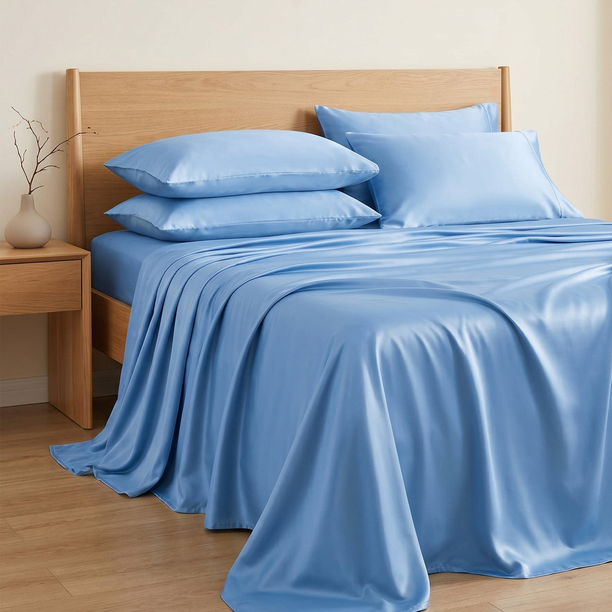 Mallowfern Cooling Bamboo Sheet Set - Sky Mist