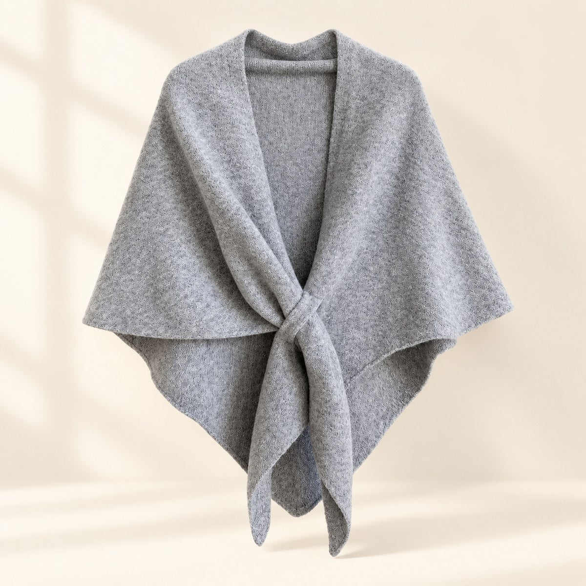 Classic Fleece Shawl in Light Grey