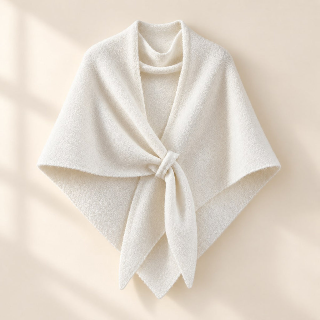 Classic Fleece Shawl in White