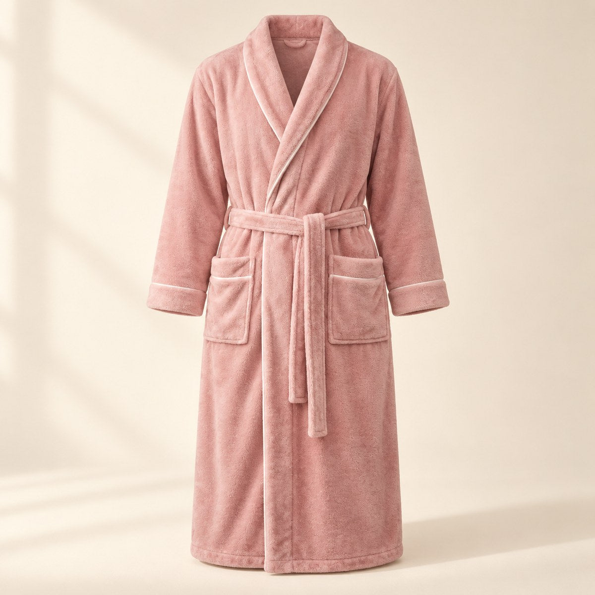 Cloud Plush Robe in Coral Pink
