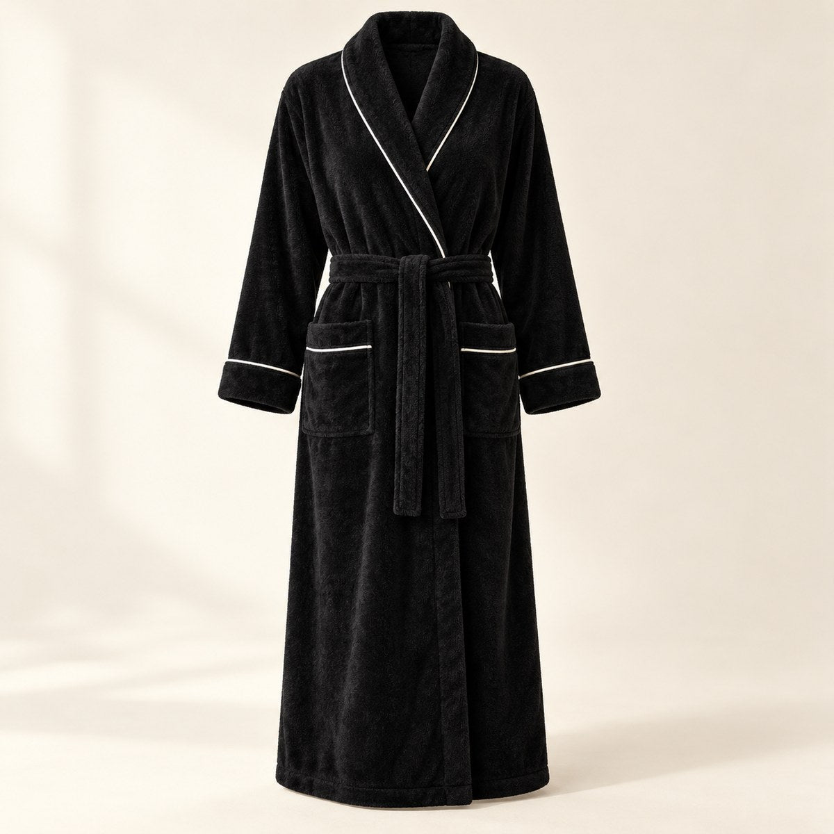 Cloud Plush Robe in Midnight Black
