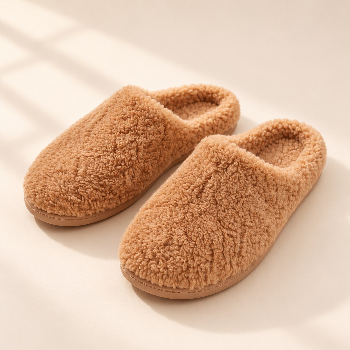 Cocoon Slippers in Caramel