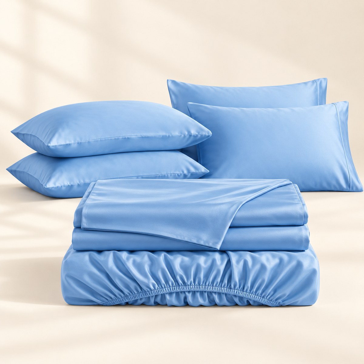 Cooling Bamboo Sheet Set in Sky Mist