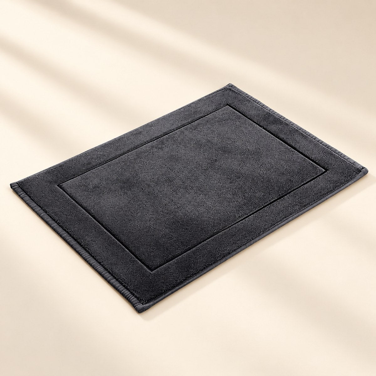 Cotton Bath Mat in Charcoal