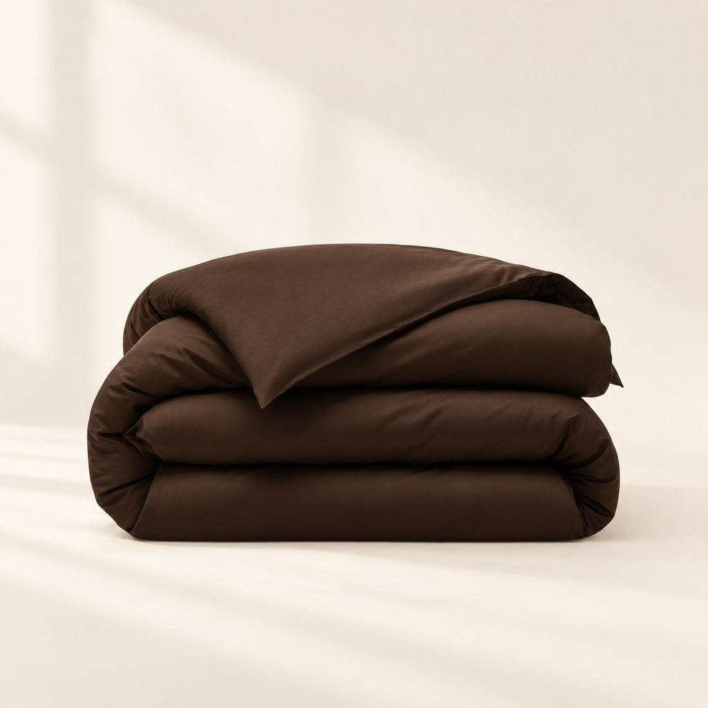 Eucalyptus Duvet Cover in Espresso Brown
