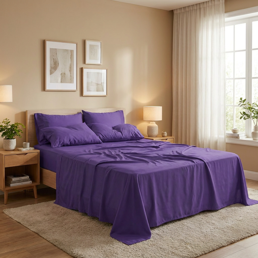 Mallowfern Cooling Bamboo Sheet Set - Plum Velvet
