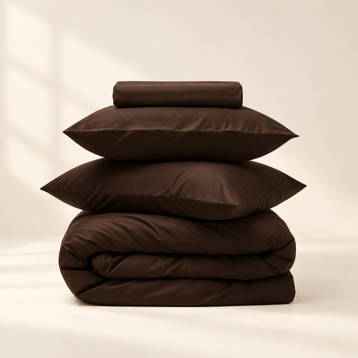 Luxe Cotton Sheet Set in Espresso Brown