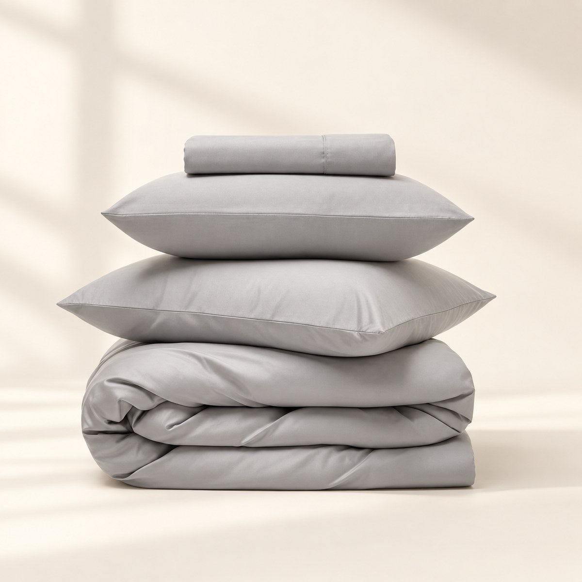 Luxe Cotton Sheet Set in Stone Grey