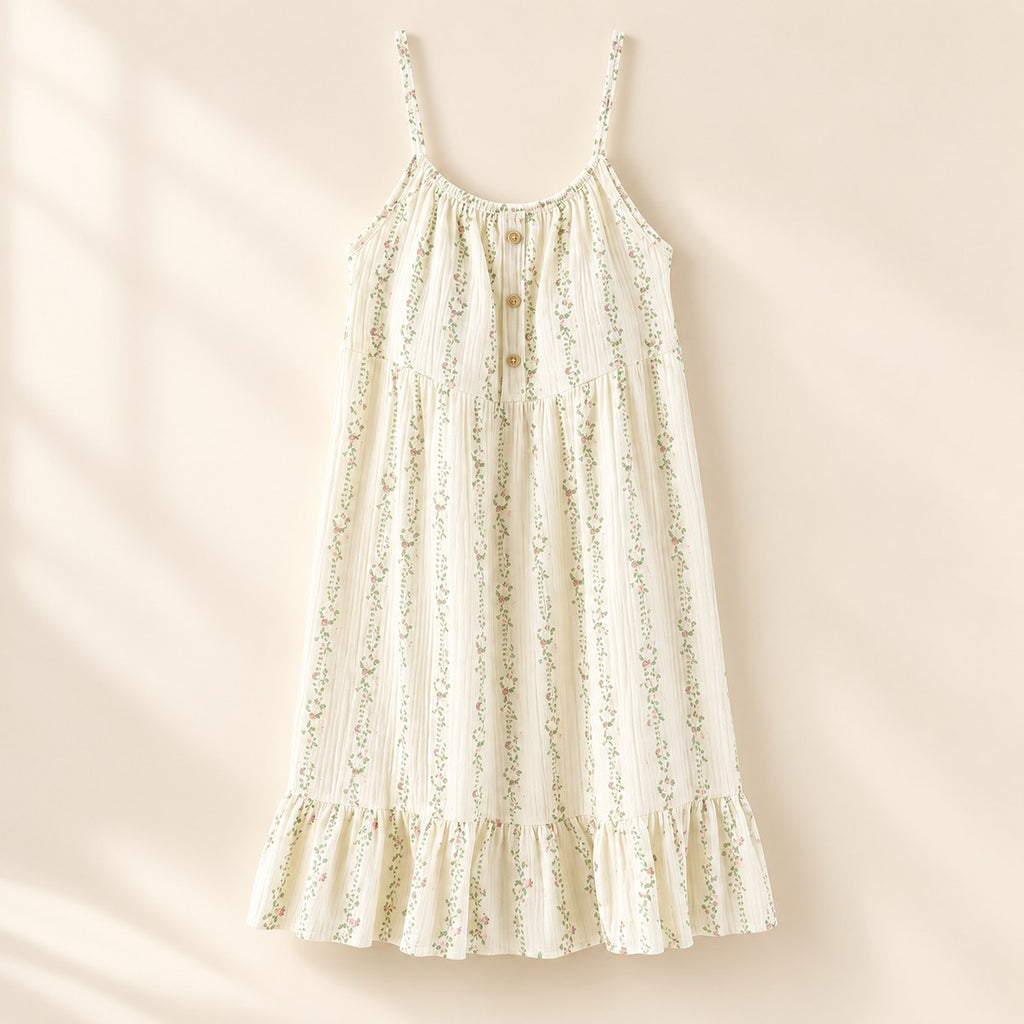 Muslin Nightgown in Blossom Lines