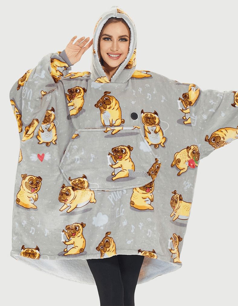 Mallowfern Heated Wearable Blanket - Bulldog