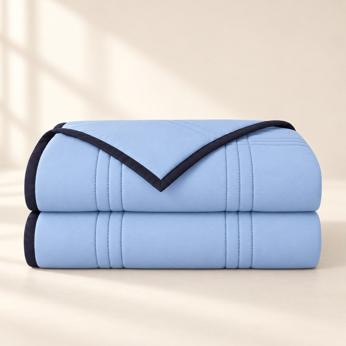 Reversible Cooling Comforter in Blue Sapphire