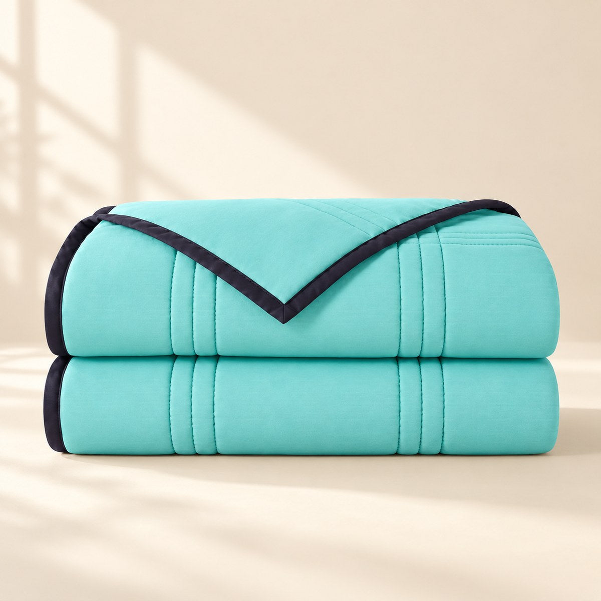 Reversible Cooling Comforter in Minty Green