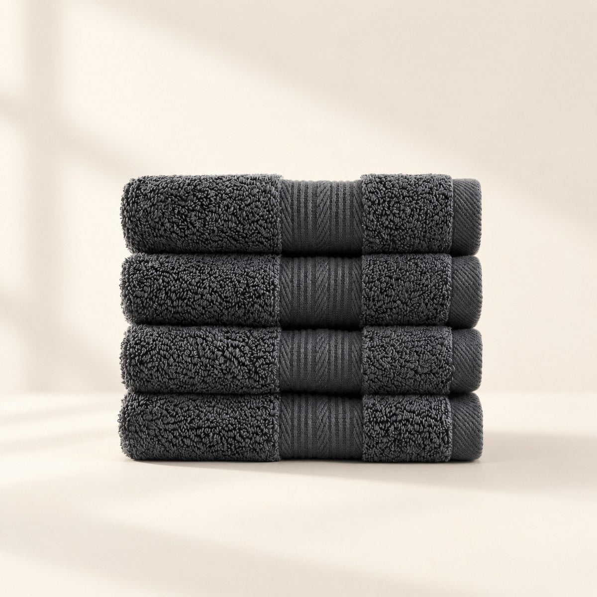 Ultrasoft Washcloths 4-Pack in Charcoal