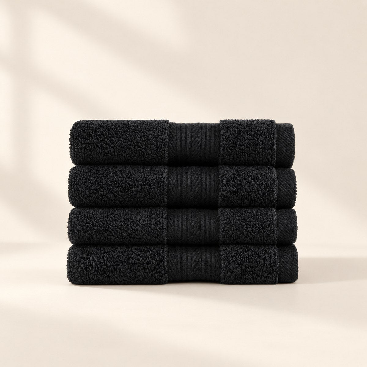 Ultrasoft Washcloths 4-Pack in Midnight Black