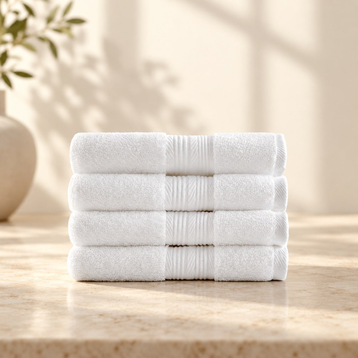 AI staging image for Mallowfern Ultrasoft Washcloths 4-Pack