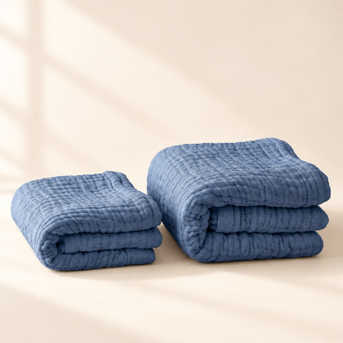 Winter Muslin Blanket in Blue
