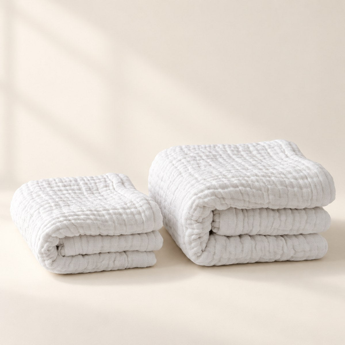 Winter Muslin Blanket in White