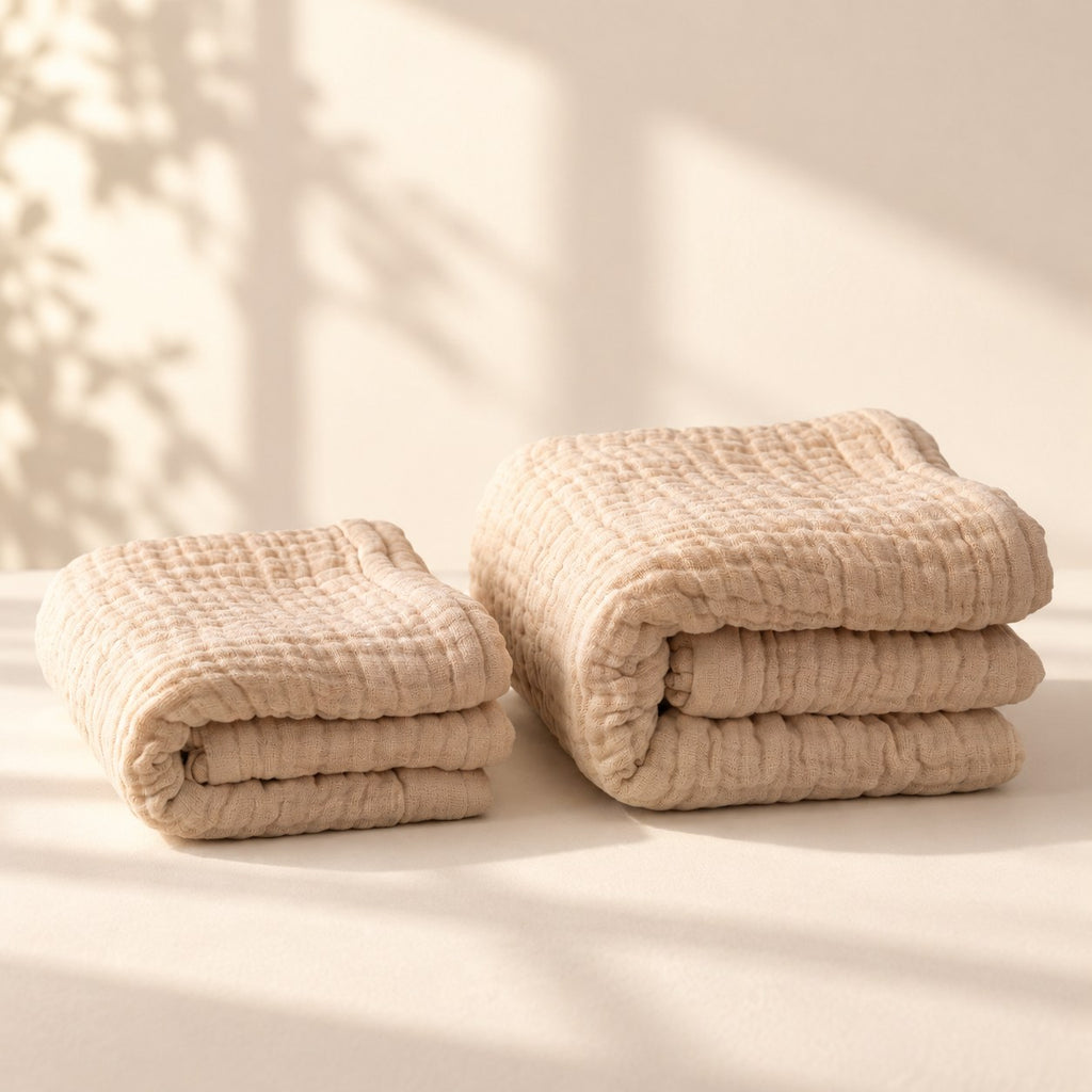 AI staging image for Mallowfern Winter Muslin Blanket
